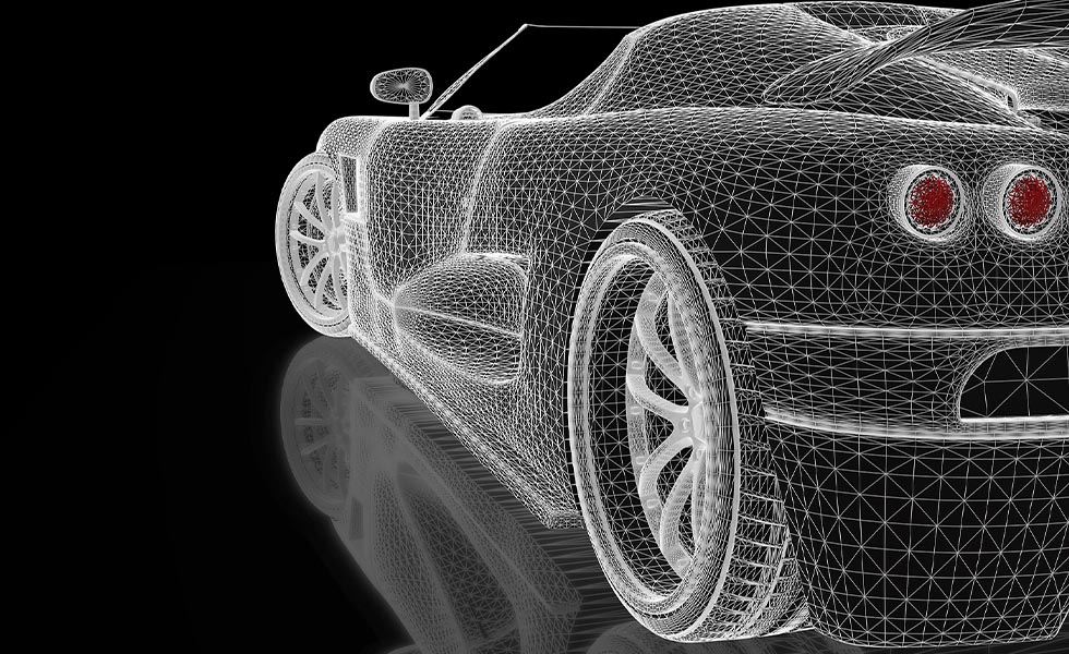 Wireframe car